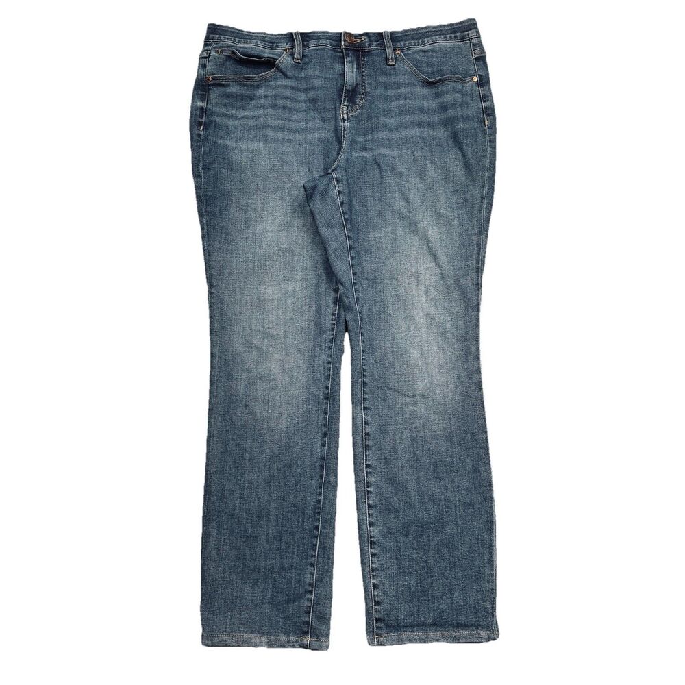 Jag Jeans Ruby Straight Plus 16W (38x28.5) Hemmed Blue Denim Super Stretch Women